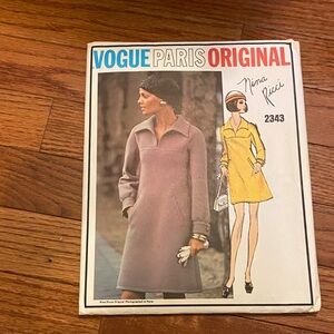 Nina Ricci Vogue Sewing Pattern